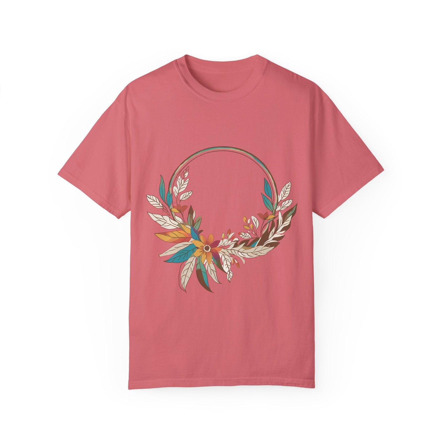 Vintage Floral Unisex T-Shirt - Autumn Wreath Design