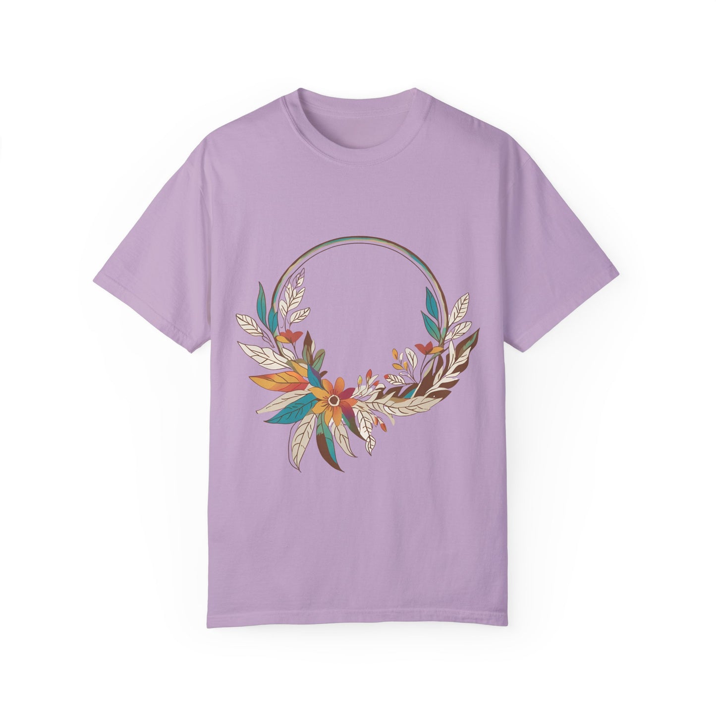 Vintage Floral Unisex T-Shirt - Autumn Wreath Design