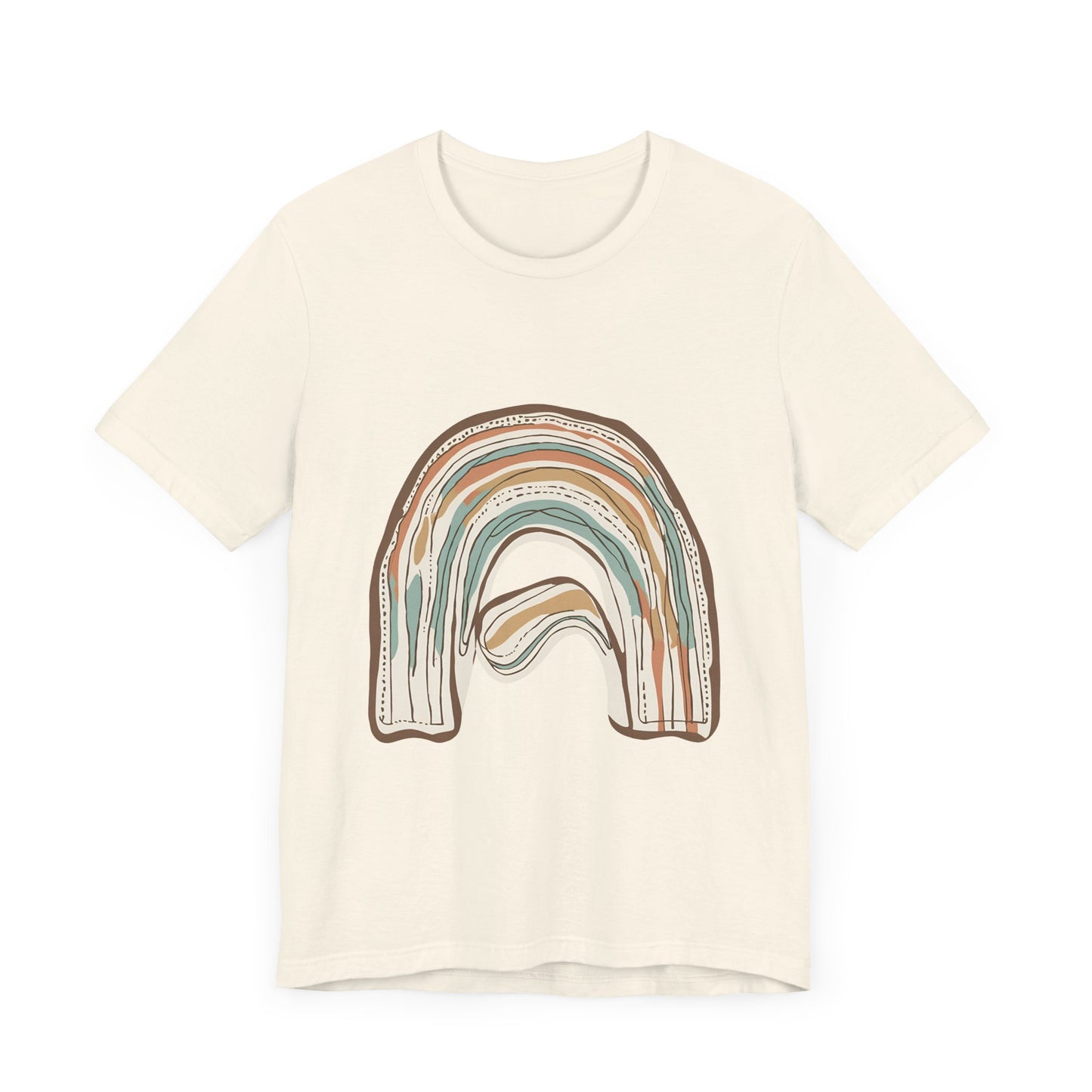 Cozy Rainbow Short Sleeve Tee for Everyday Wear