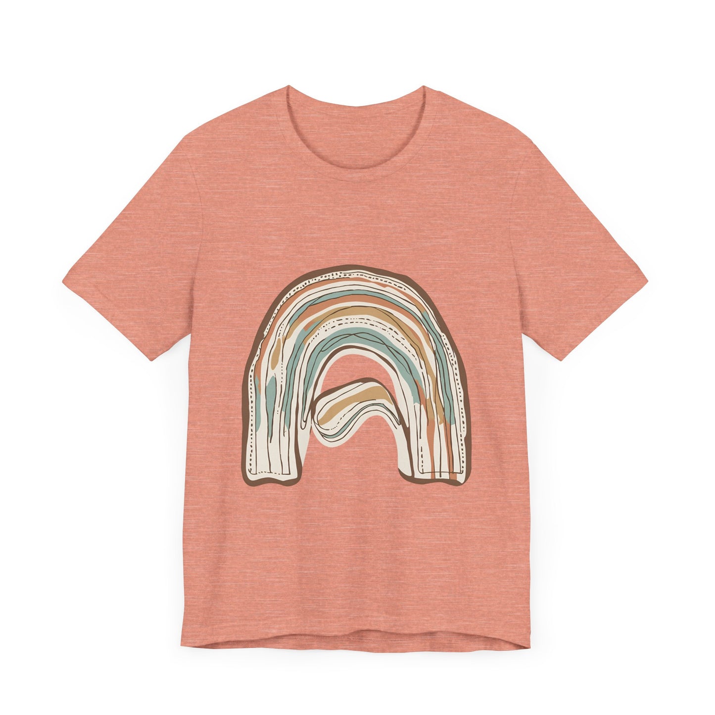 Cozy Rainbow Short Sleeve Tee for Everyday Wear