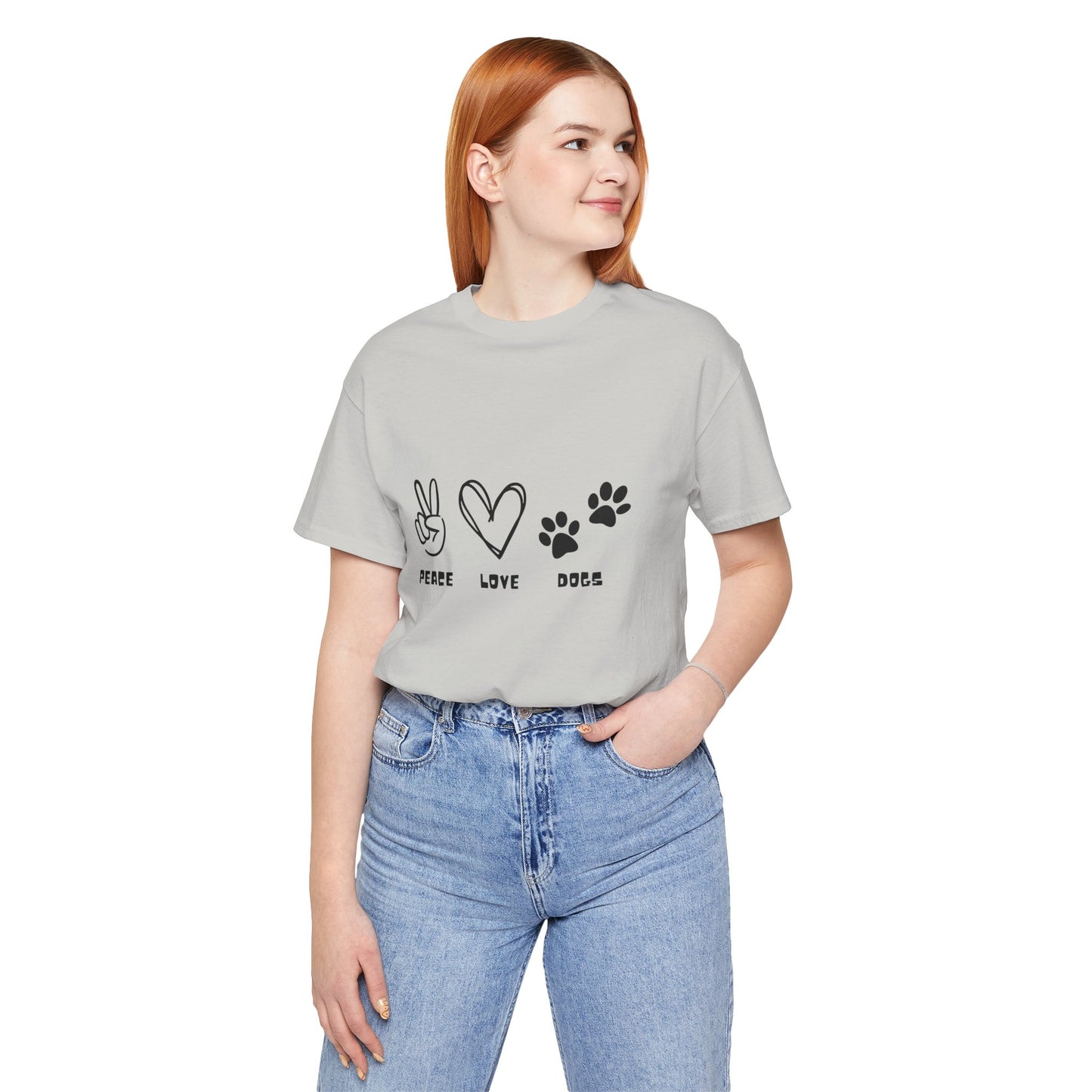 Peace Love Dogs Unisex Short Sleeve Tee - Casual Pet Lover T-Shirt