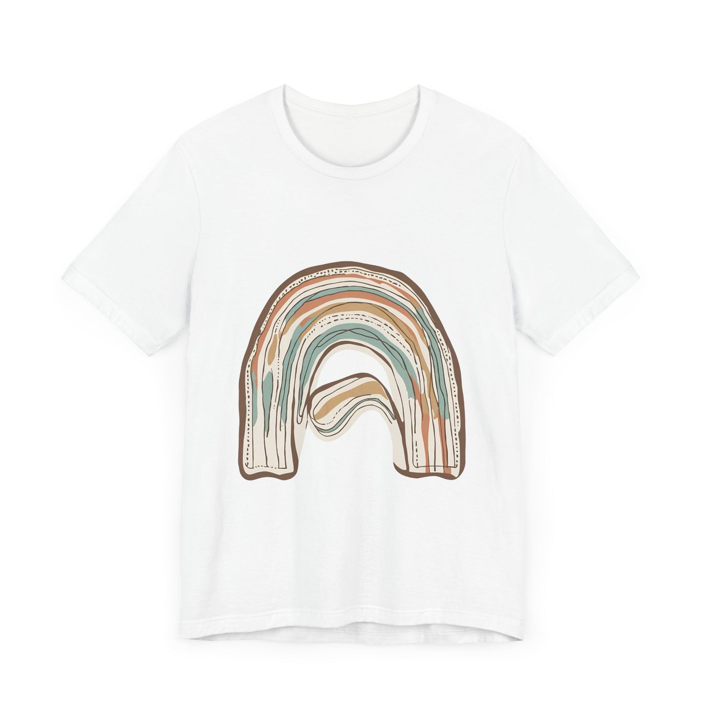 Cozy Rainbow Short Sleeve Tee for Everyday Wear