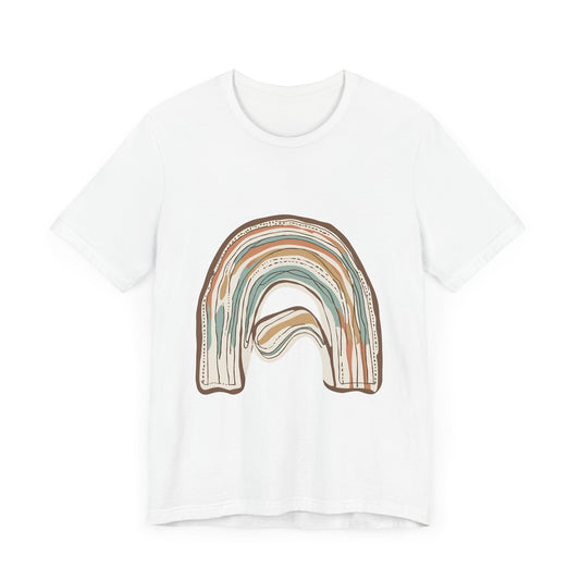 Cozy Rainbow Short Sleeve Tee for Everyday Wear