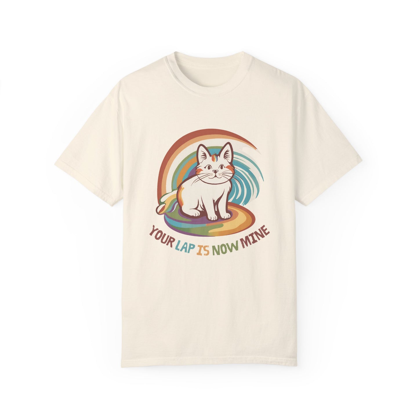 Cute Cat Lap Design Unisex T-Shirt – Perfect for Cat Lovers