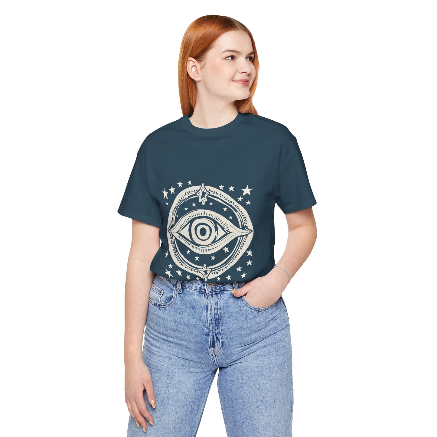 Mystic Eye Unisex Jersey Tee - Cosmic Stars T-Shirt