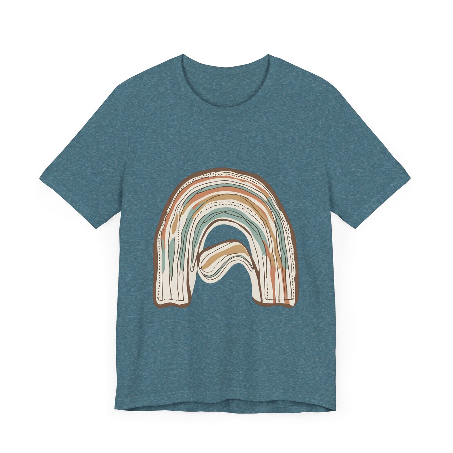 Cozy Rainbow Short Sleeve Tee for Everyday Wear