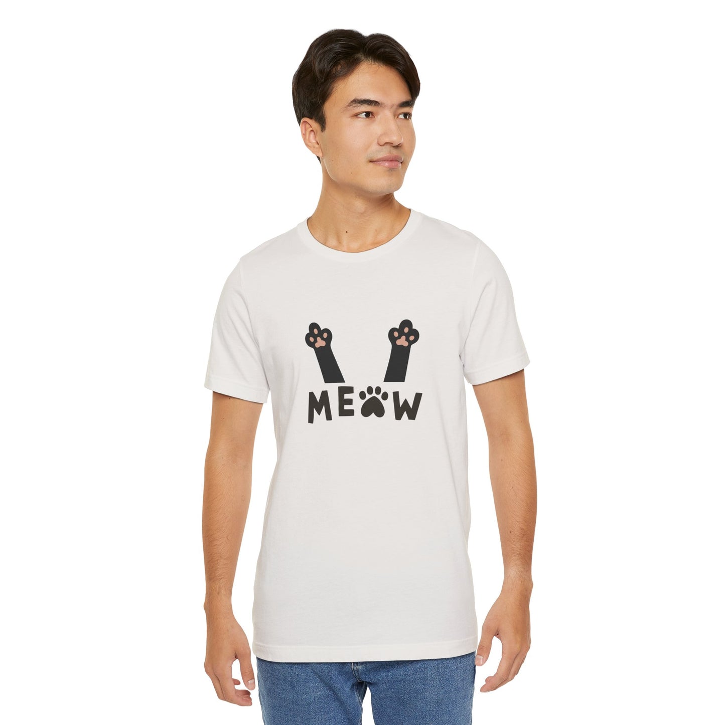 Meow Cat Paw Unisex Jersey Tee