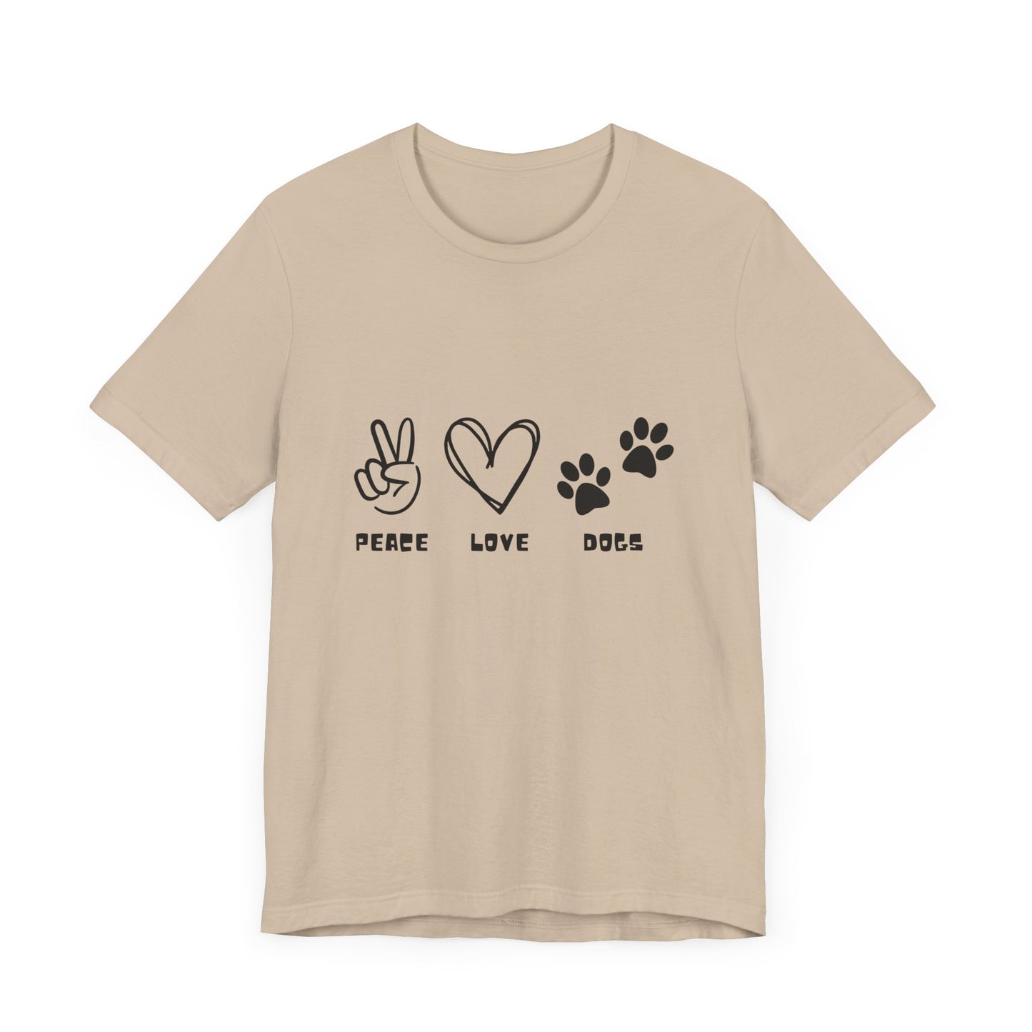 Peace Love Dogs Unisex Short Sleeve Tee - Casual Pet Lover T-Shirt