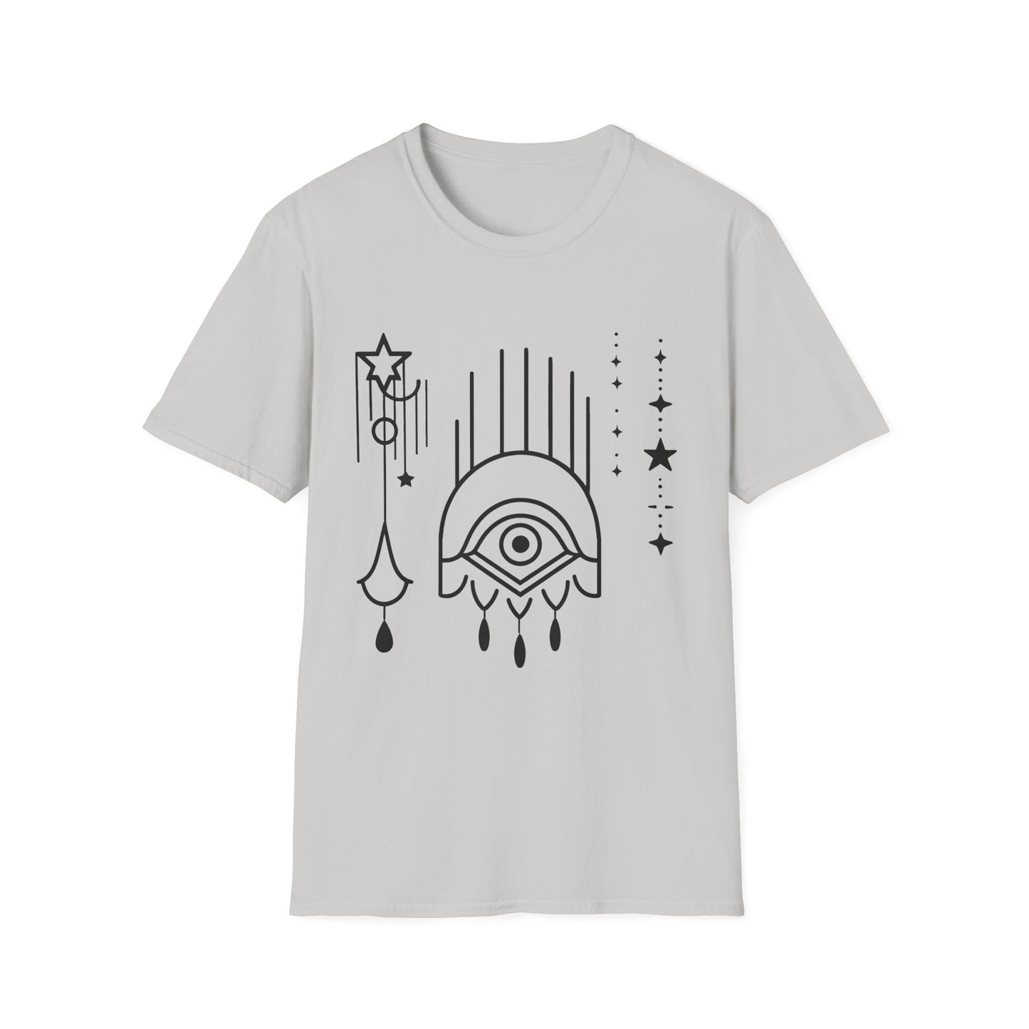 Mystical Eye Unisex Softstyle T-Shirt for Spiritual Seekers