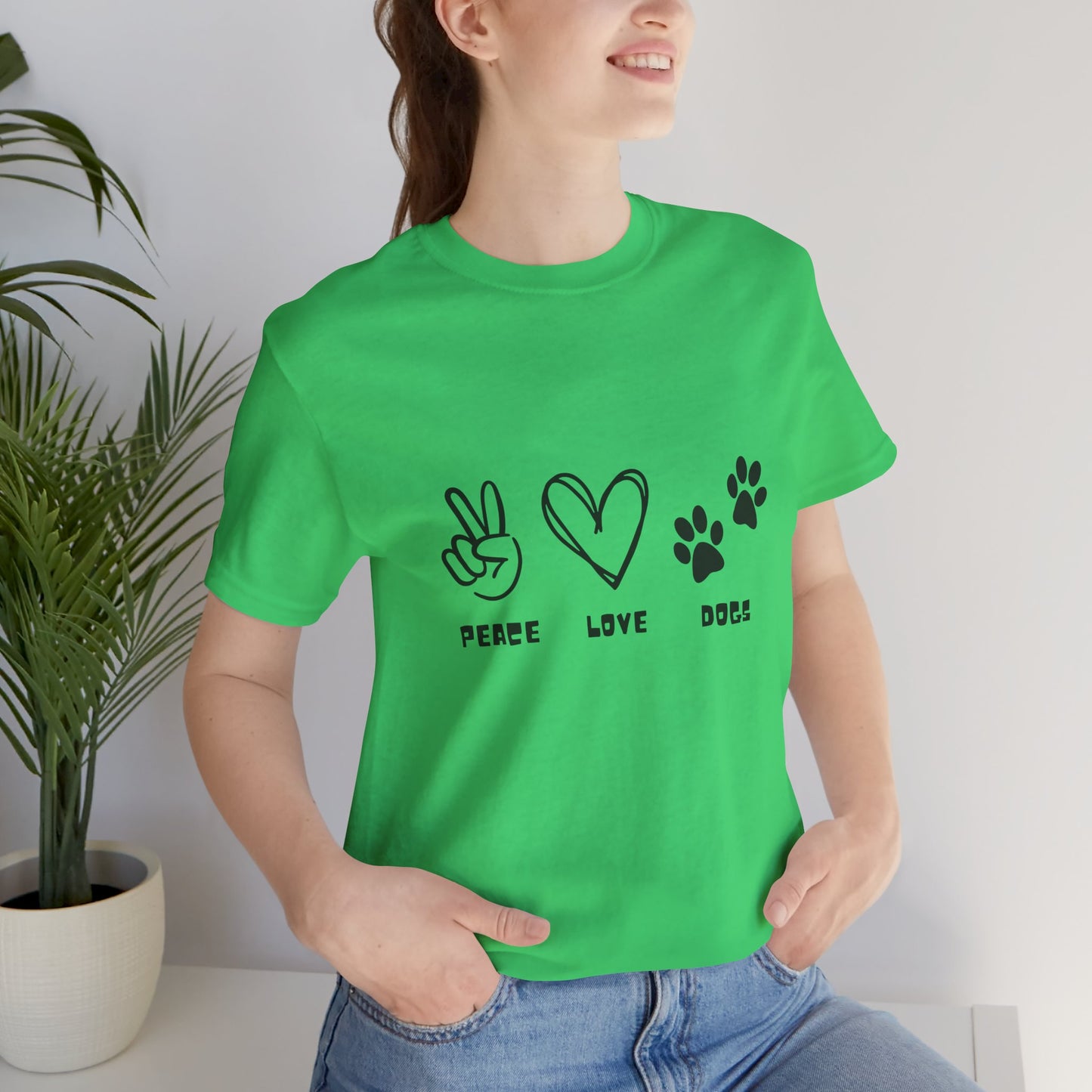 Peace Love Dogs Unisex Short Sleeve Tee - Casual Pet Lover T-Shirt