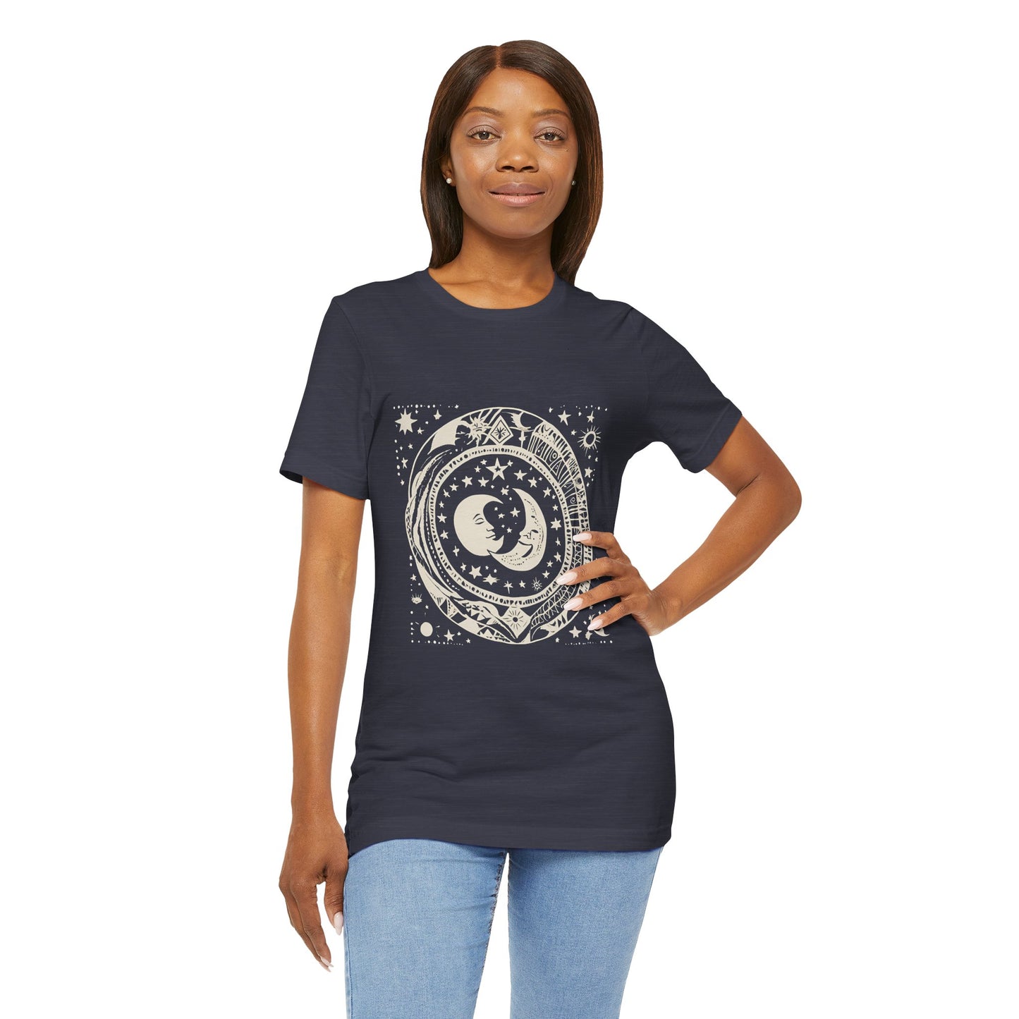 Celestial Harmony Unisex Jersey Tee - Cosmic Design