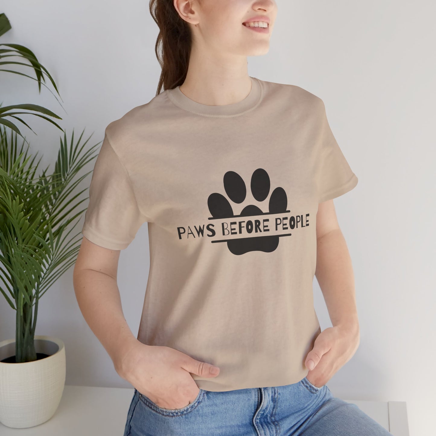 Funny Dog Lover T-Shirt - "Paws Before People" Unisex Tee