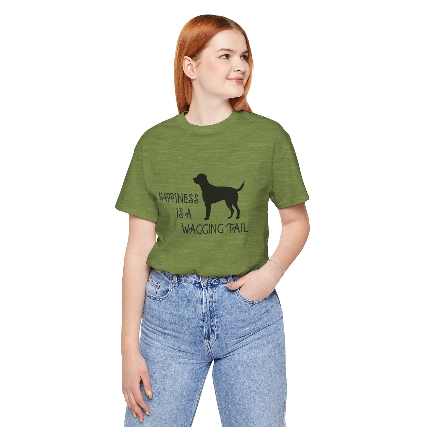 Happiness is a Wagging Tail Unisex Dog Lover Tee