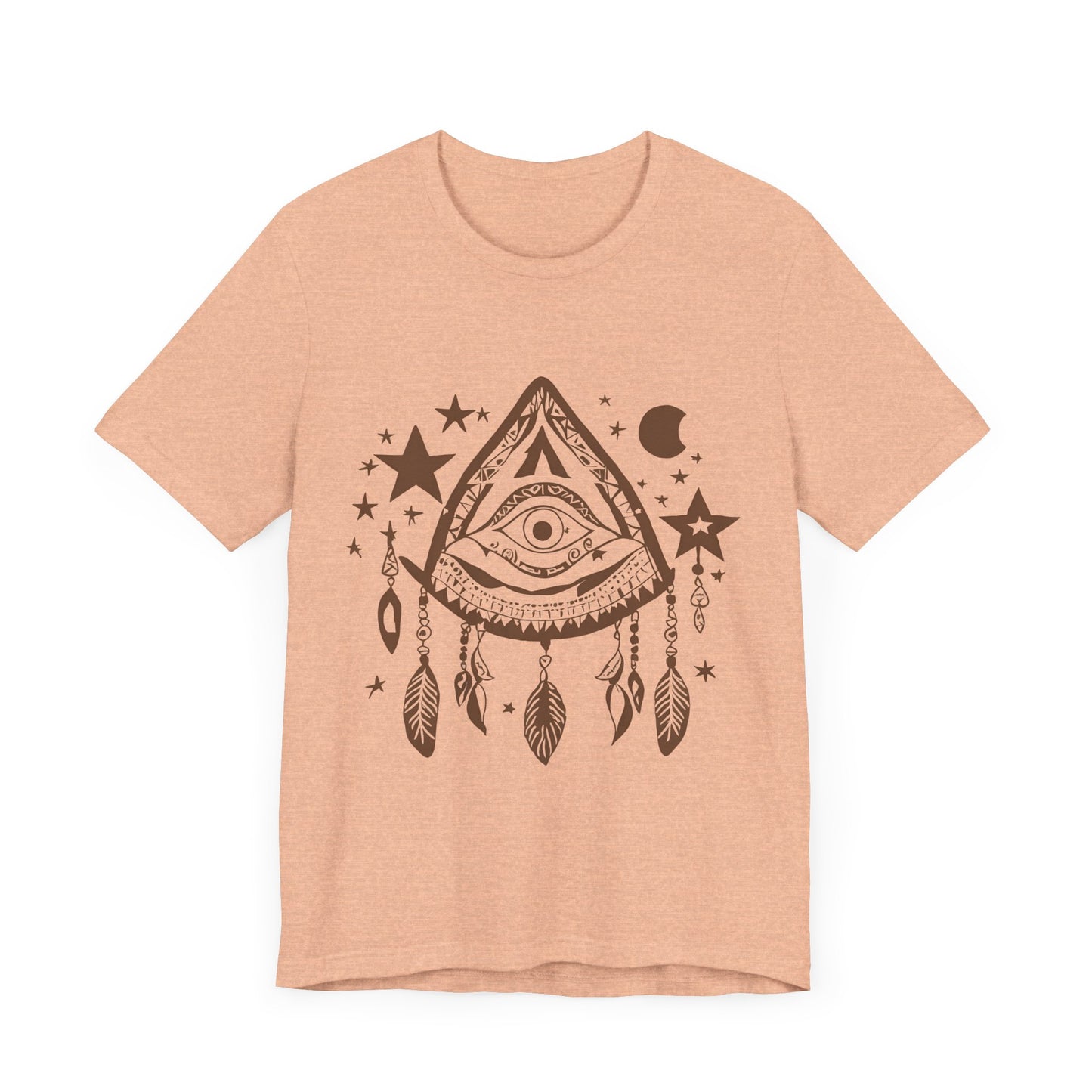 Mystical Boho Graphic Tee - Unisex Jersey Short Sleeve with Eye Design