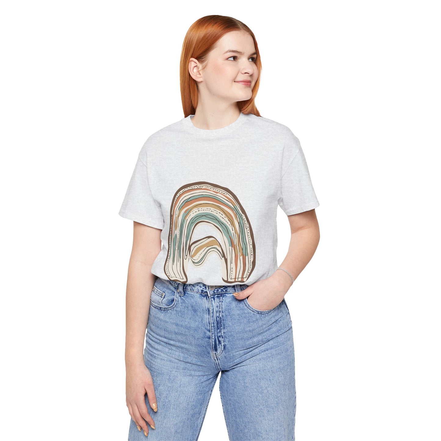 Cozy Rainbow Short Sleeve Tee for Everyday Wear