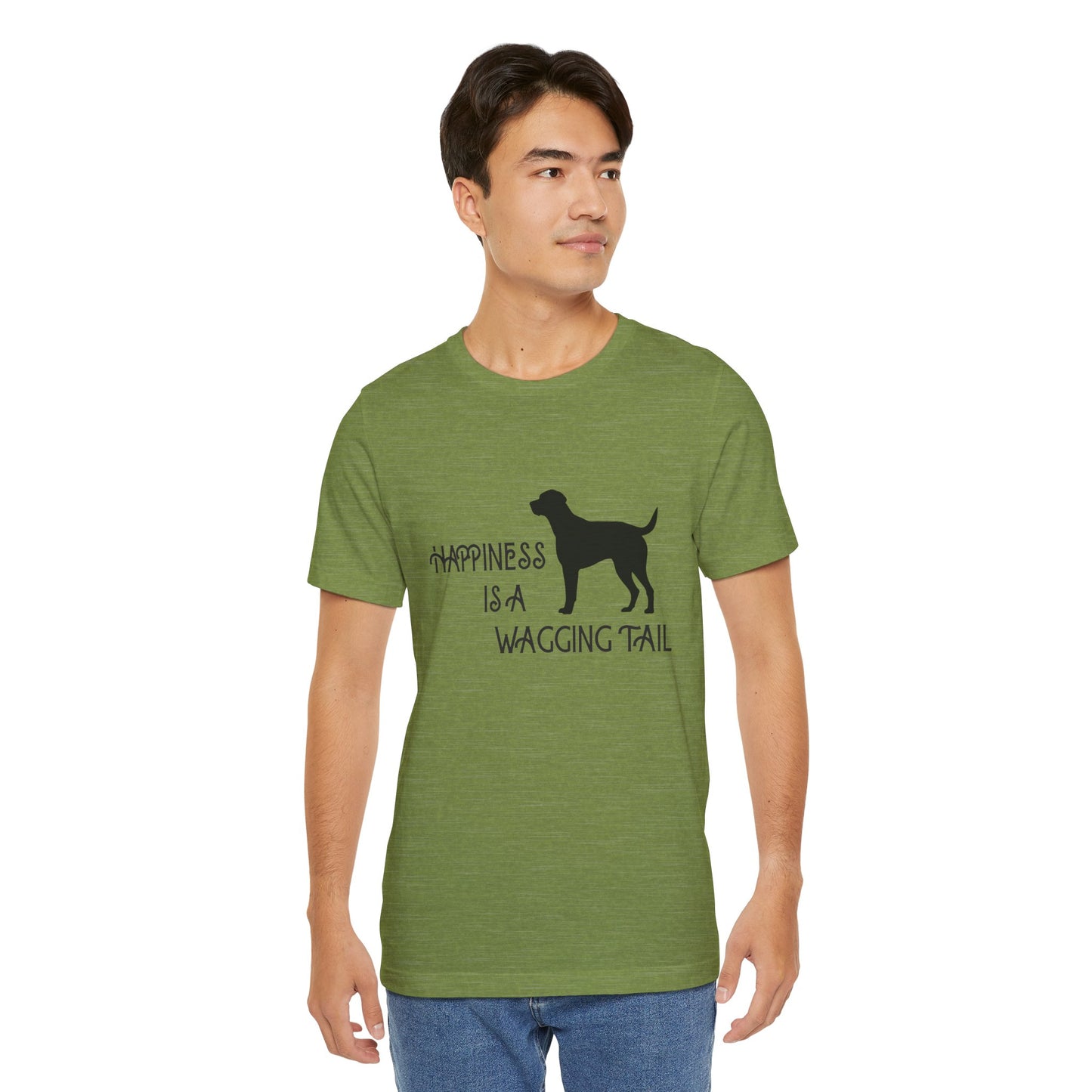 Happiness is a Wagging Tail Unisex Dog Lover Tee