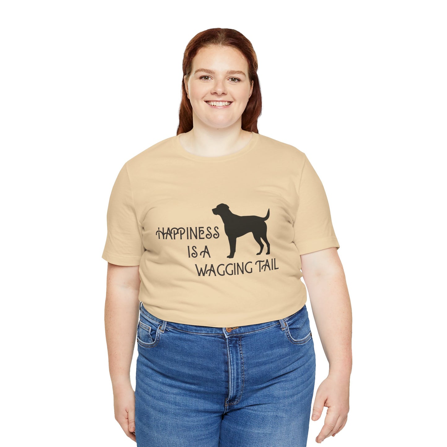 Happiness is a Wagging Tail Unisex Dog Lover Tee