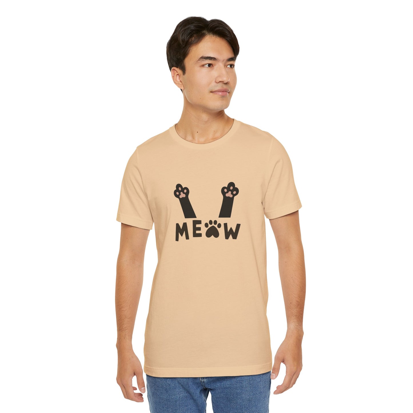 Meow Cat Paw Unisex Jersey Tee