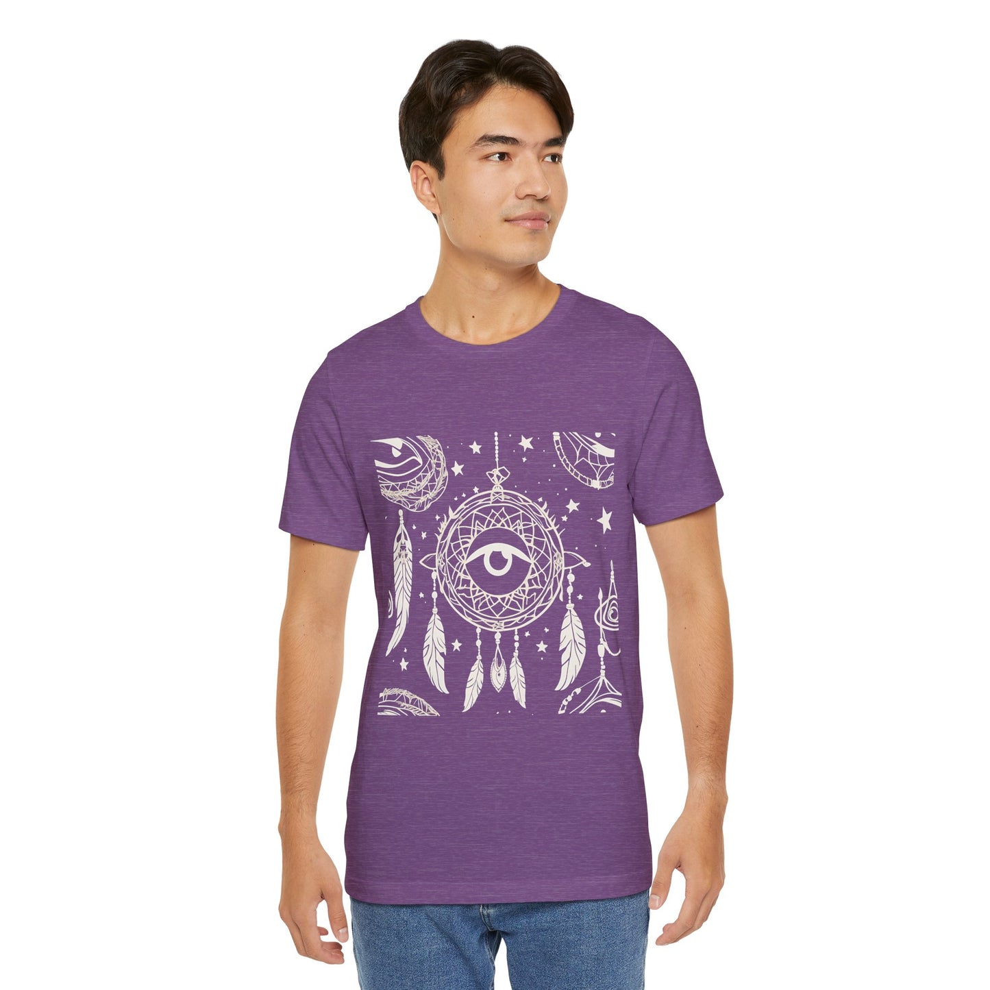 Bohemian Dreamcatcher Unisex Tee - Eye & Feathers Design