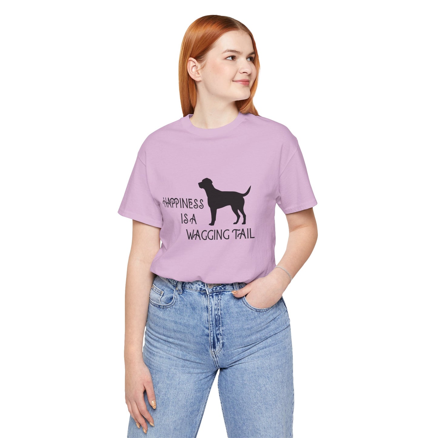 Happiness is a Wagging Tail Unisex Dog Lover Tee