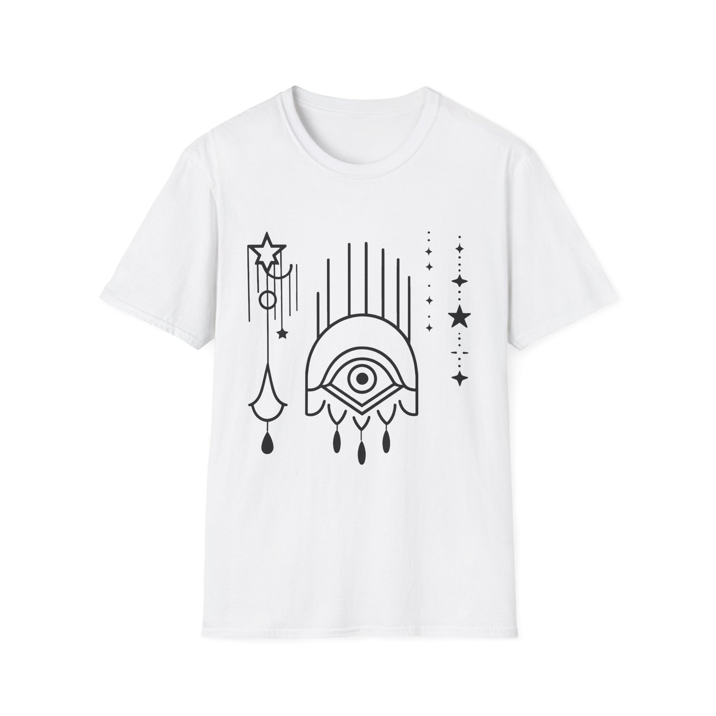 Mystical Eye Unisex Softstyle T-Shirt for Spiritual Seekers