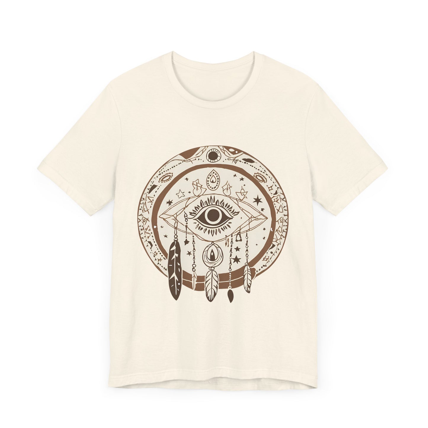 Bohemian Dreamcatcher Unisex Tee - Relaxed Graphic Short Sleeve Shirt for Festival Lovers