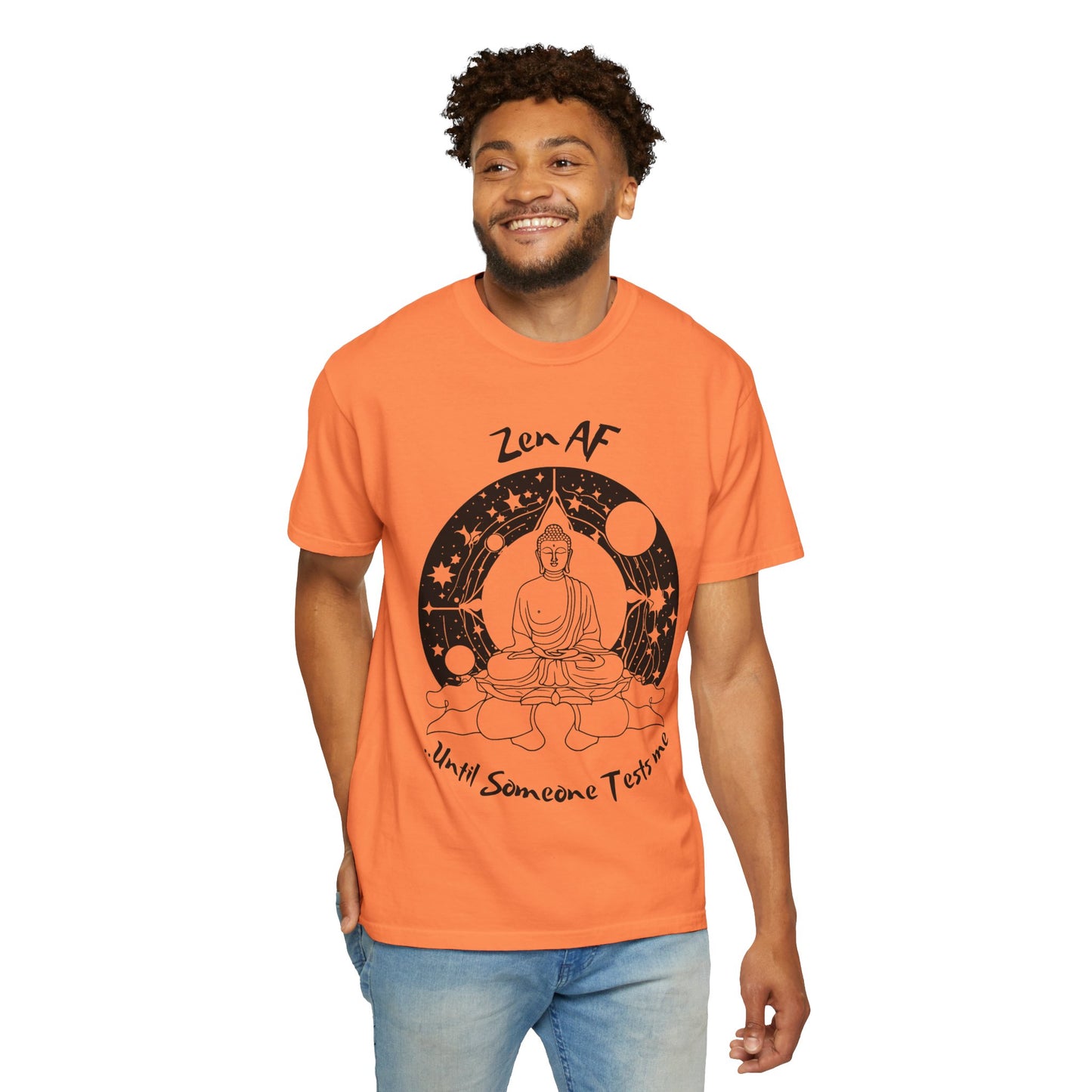 Zen AF Unisex Garment-Dyed T-Shirt - Mindfulness & Humor