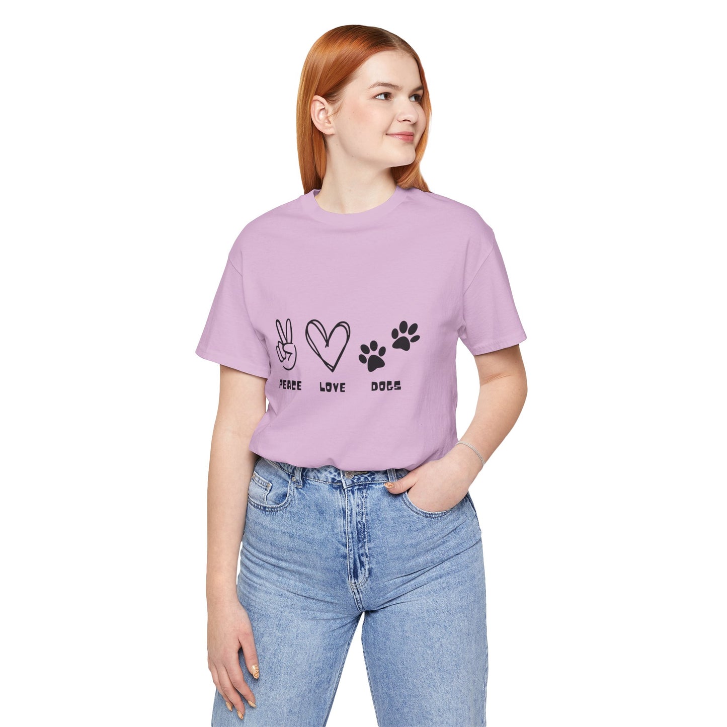 Peace Love Dogs Unisex Short Sleeve Tee - Casual Pet Lover T-Shirt