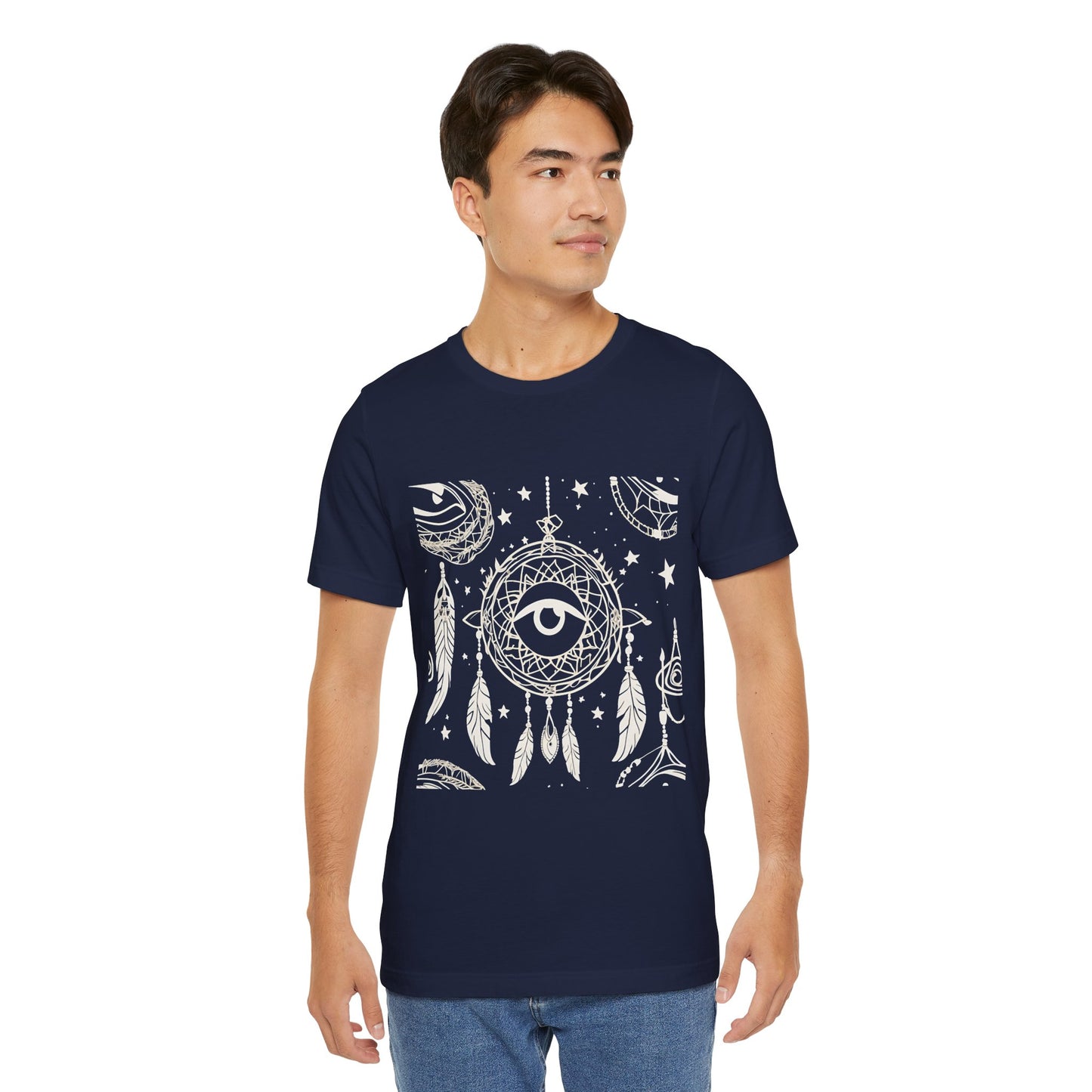 Bohemian Dreamcatcher Unisex Tee - Eye & Feathers Design