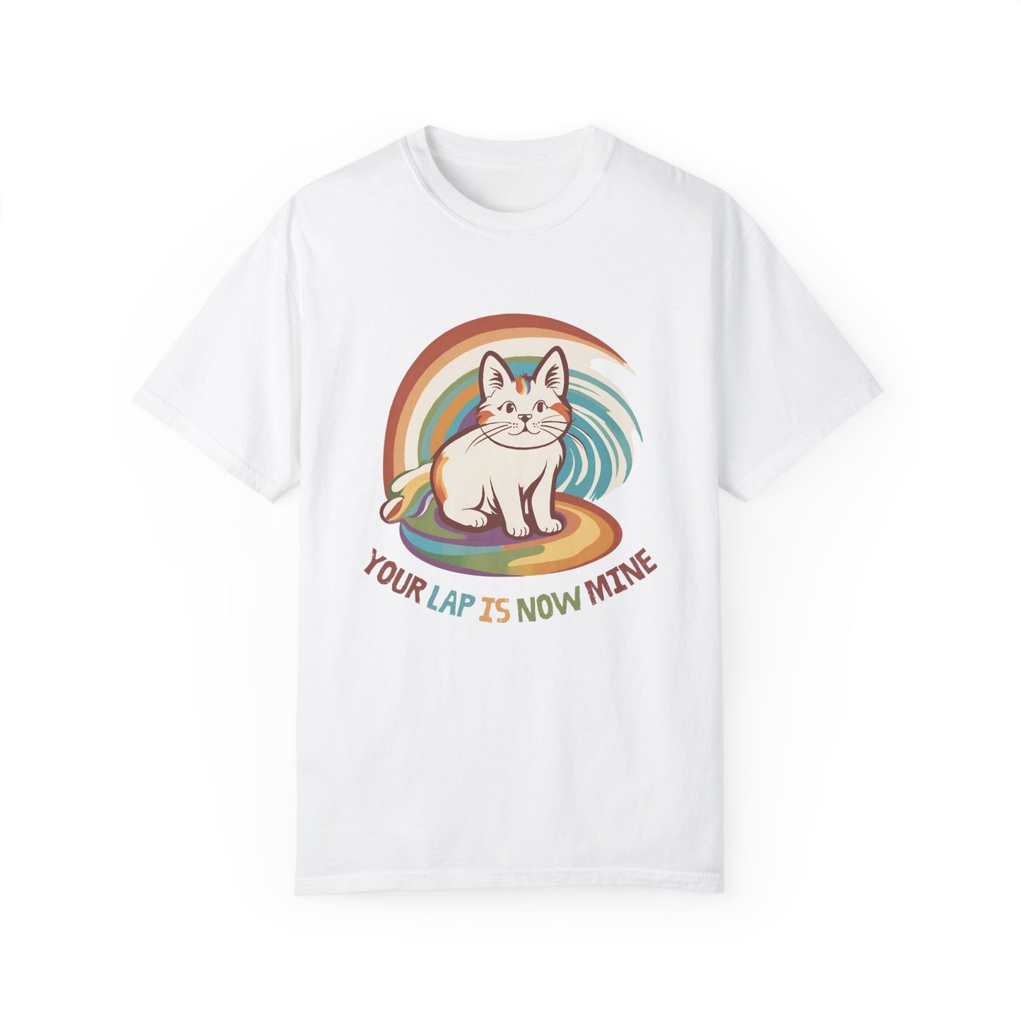 Cute Cat Lap Design Unisex T-Shirt – Perfect for Cat Lovers