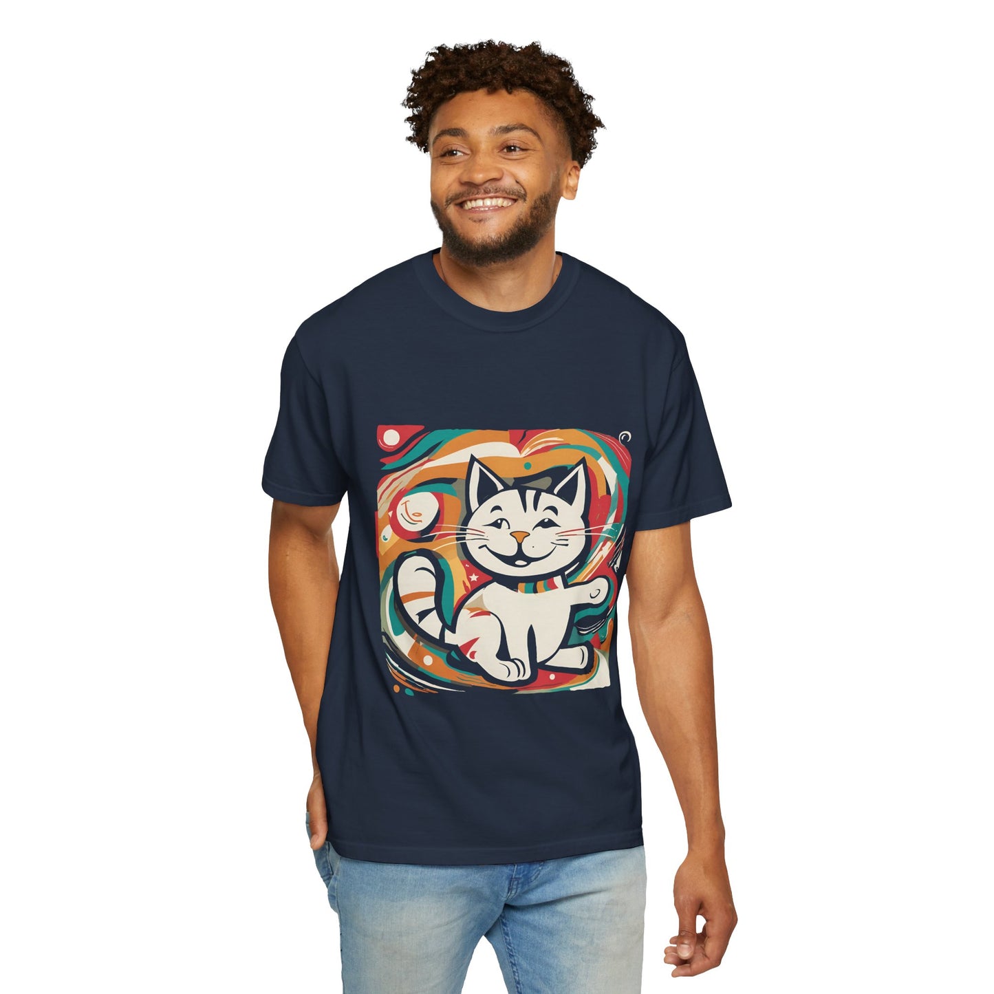 Playful Cat Graphic Unisex T-Shirt - Perfect for Pet Lovers