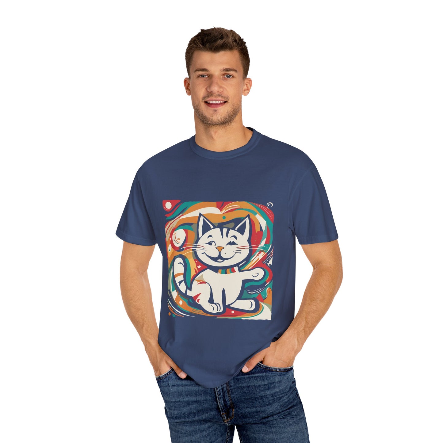 Playful Cat Graphic Unisex T-Shirt - Perfect for Pet Lovers