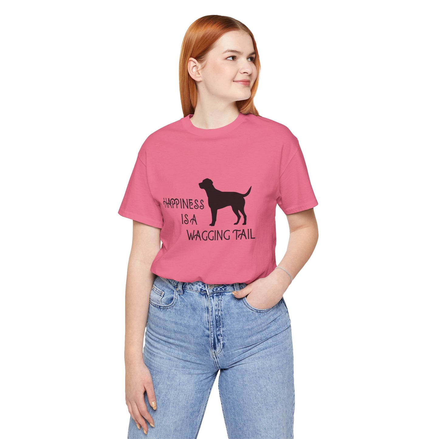 Happiness is a Wagging Tail Unisex Dog Lover Tee