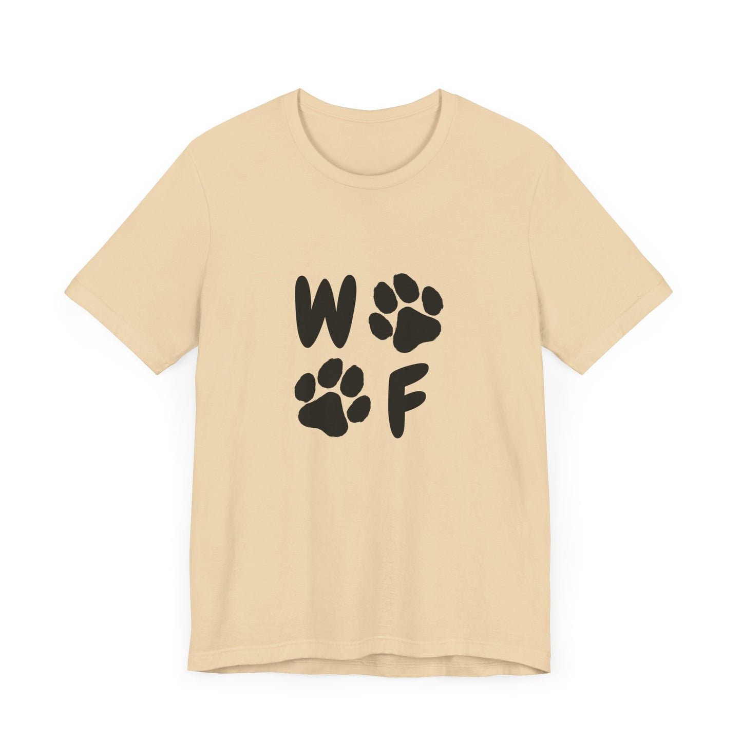 Unisex Dog Lovers Tee - 'WOOF' Graphic Short Sleeve Shirt