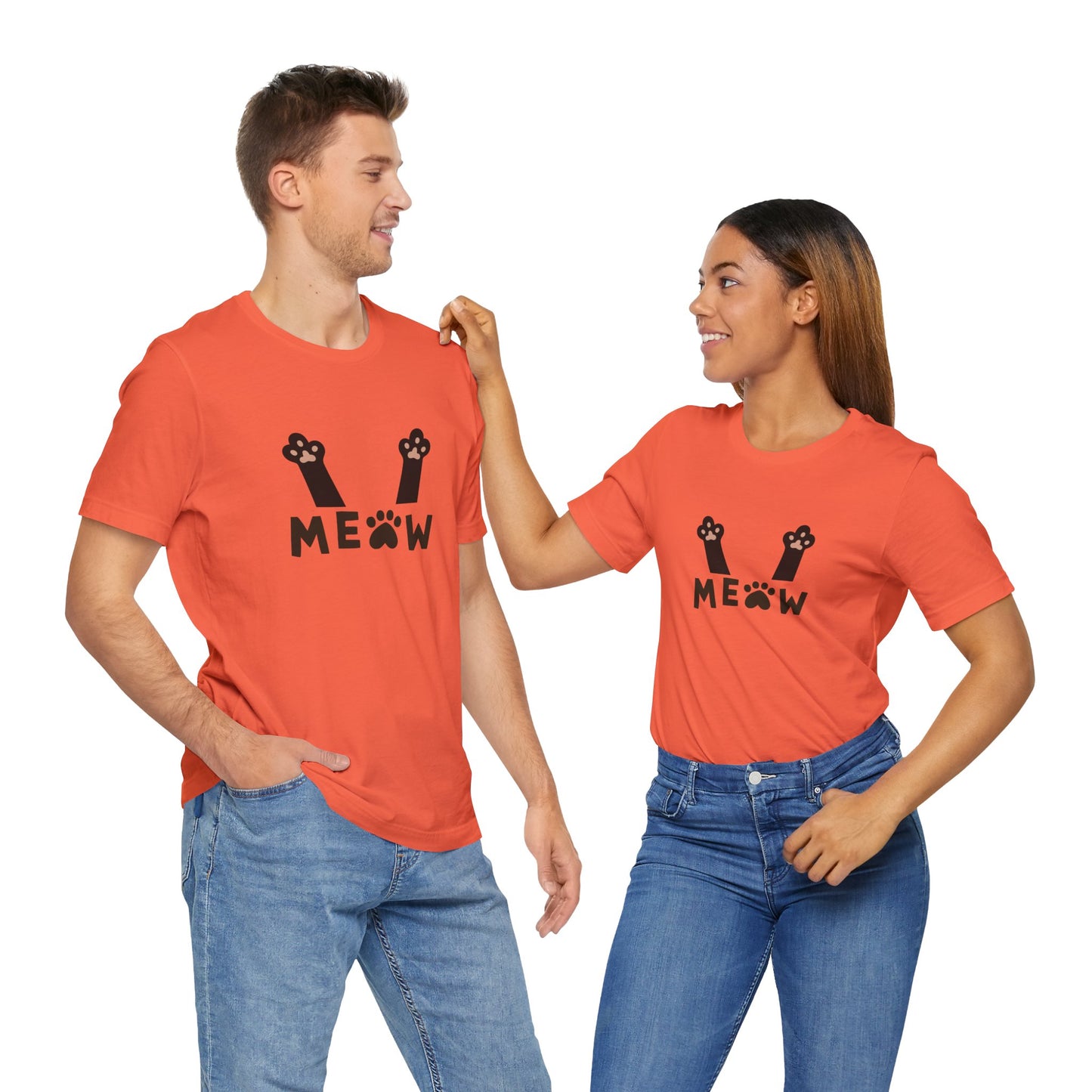 Meow Cat Paw Unisex Jersey Tee