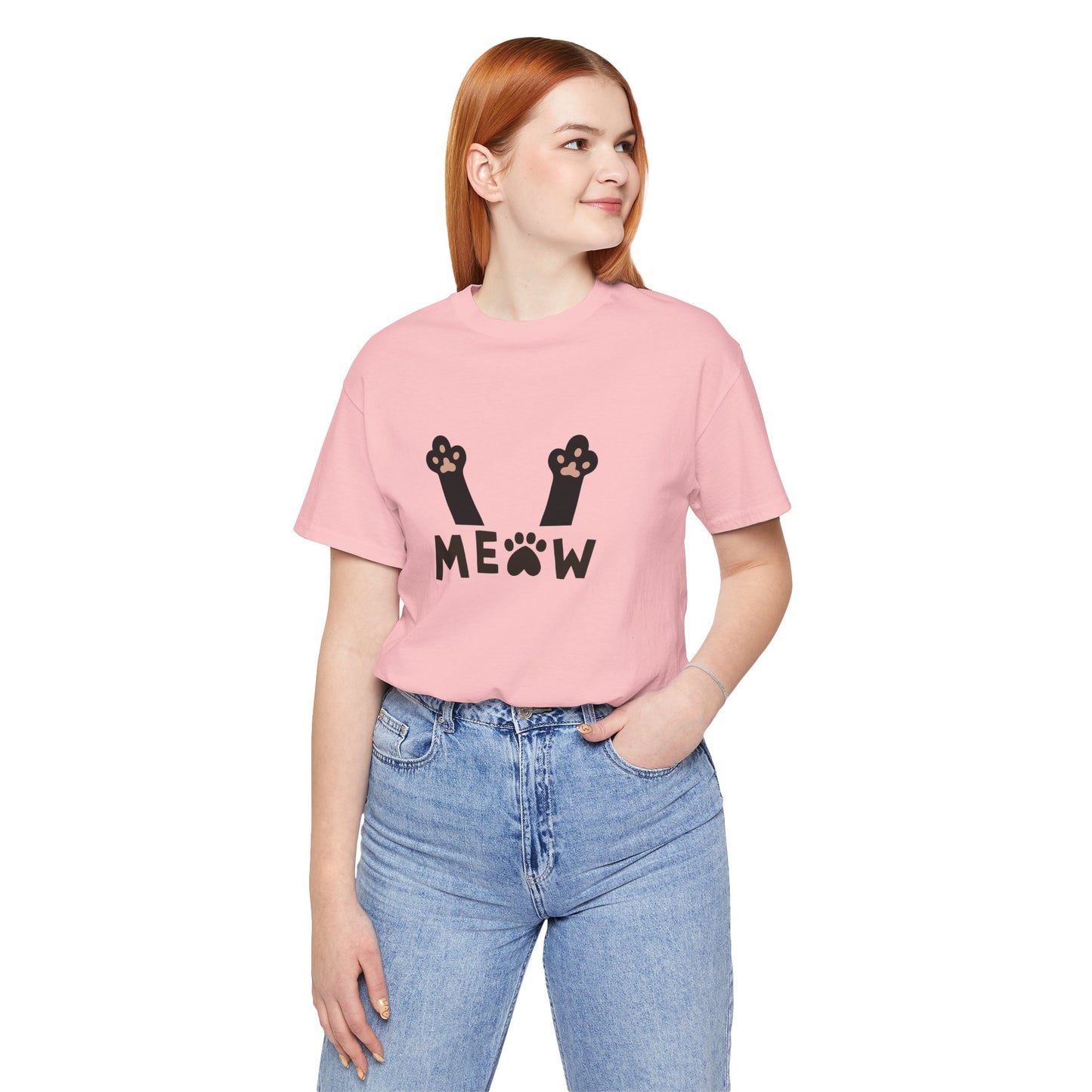 Meow Cat Paw Unisex Jersey Tee