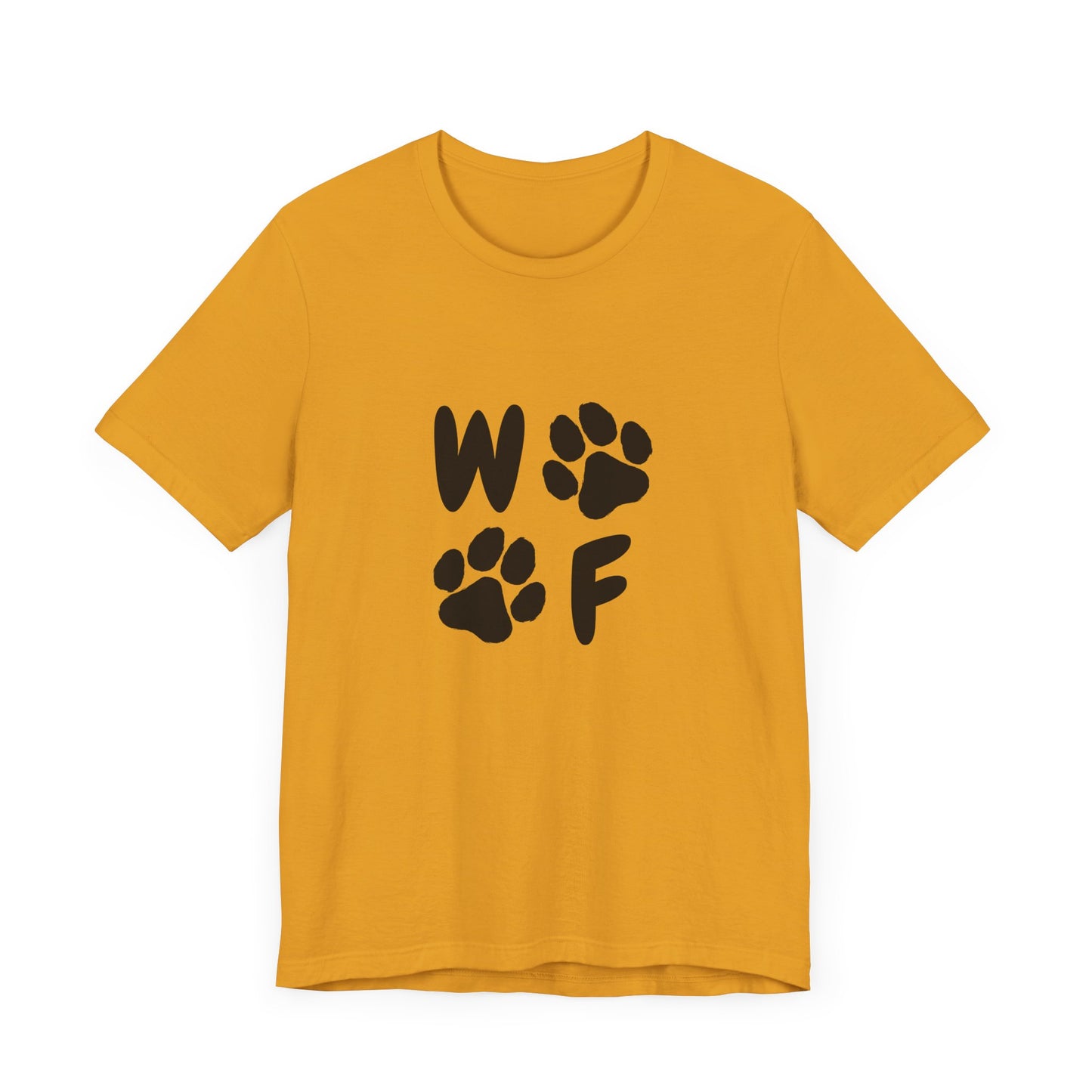 Unisex Dog Lovers Tee - 'WOOF' Graphic Short Sleeve Shirt