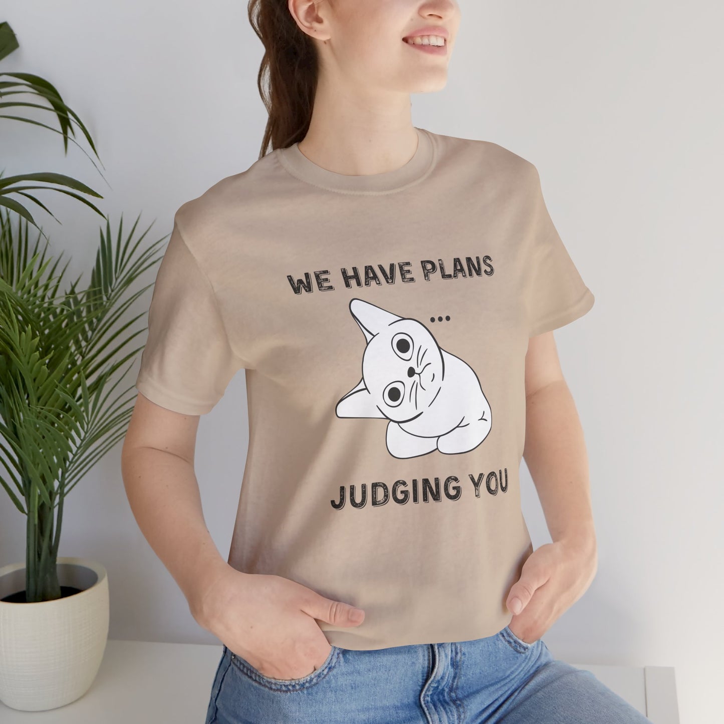 Judging You Cat Unisex T-Shirt – Funny Cat Lover Tee