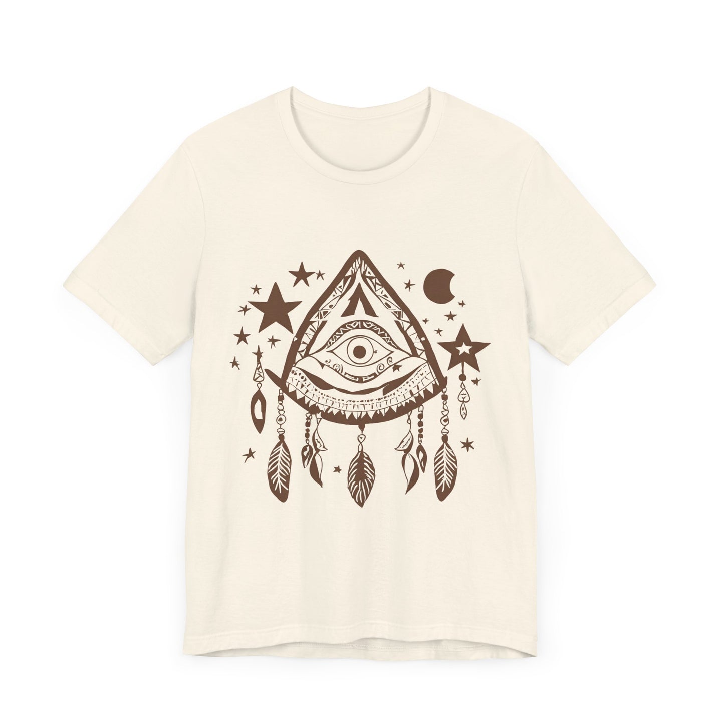 Mystical Boho Graphic Tee - Unisex Jersey Short Sleeve with Eye Design