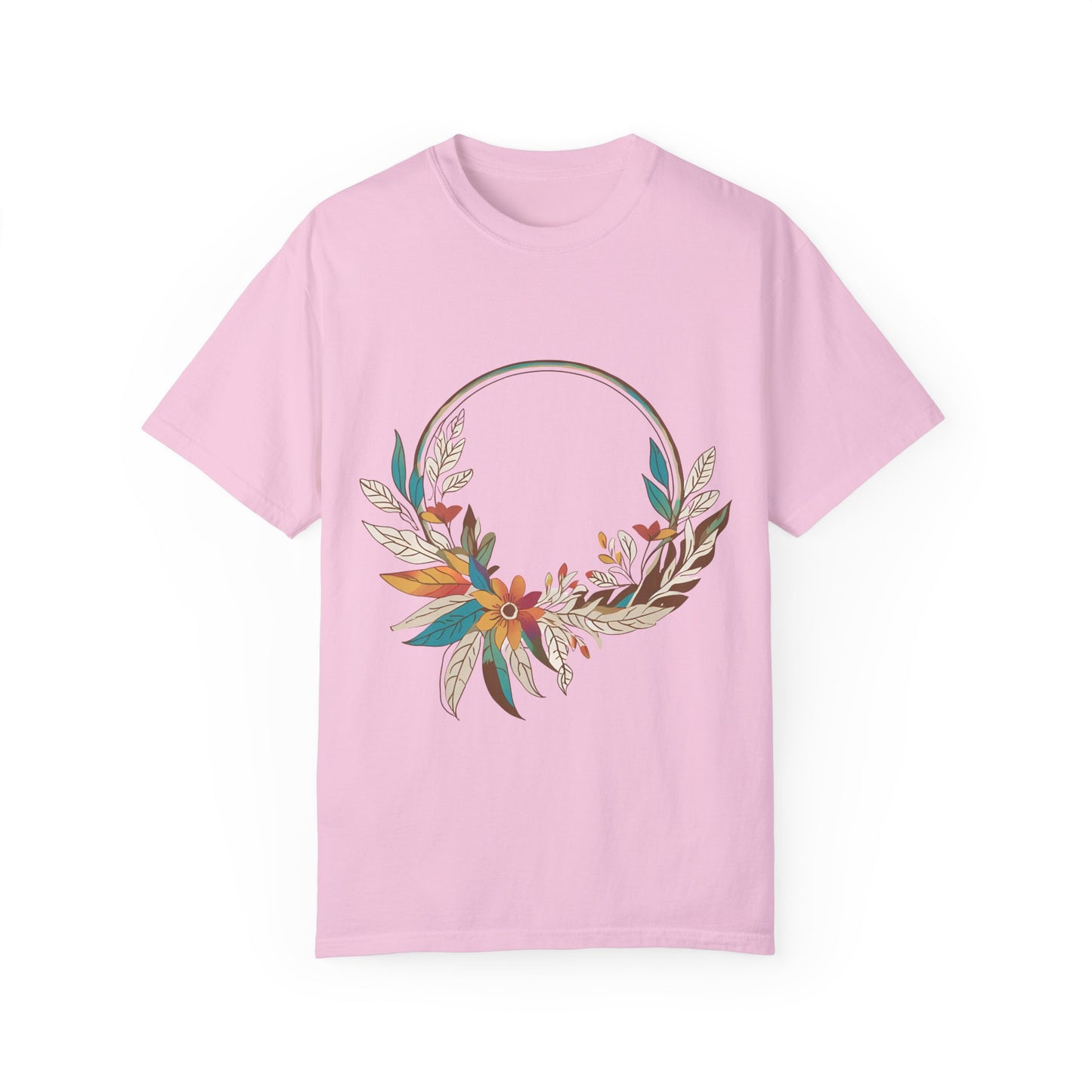 Vintage Floral Unisex T-Shirt - Autumn Wreath Design