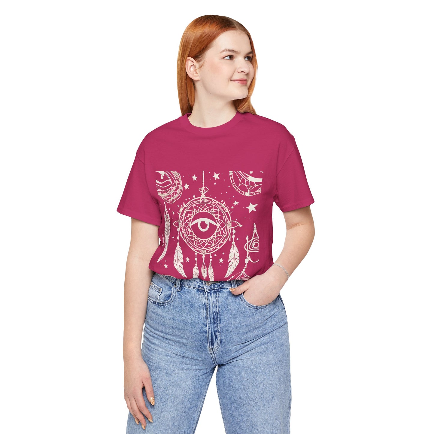 Bohemian Dreamcatcher Unisex Tee - Eye & Feathers Design