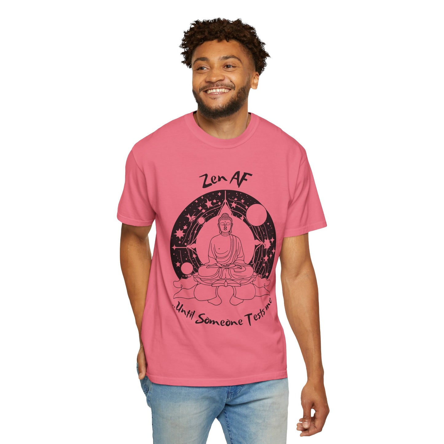 Zen AF Unisex Garment-Dyed T-Shirt - Mindfulness & Humor