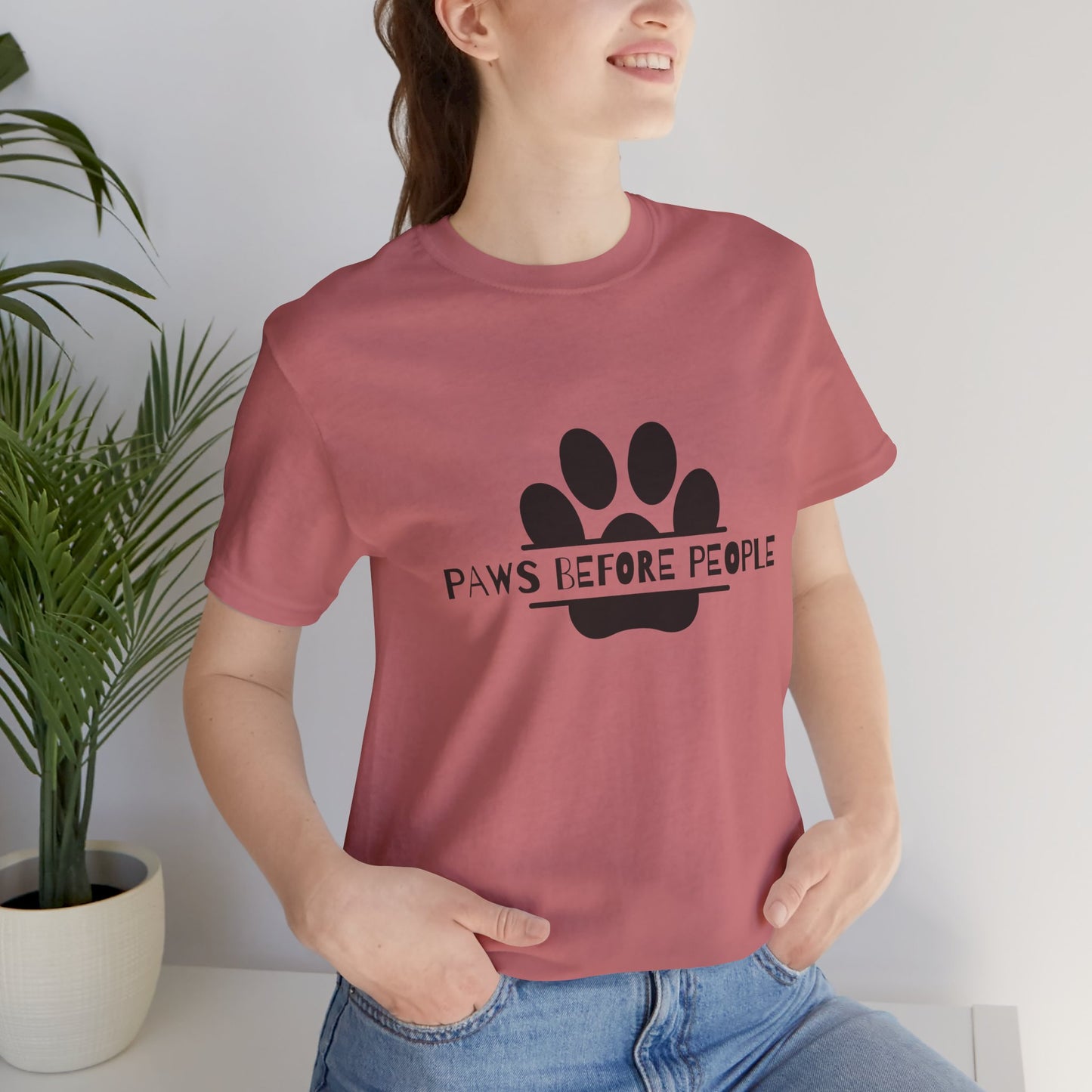 Funny Dog Lover T-Shirt - "Paws Before People" Unisex Tee