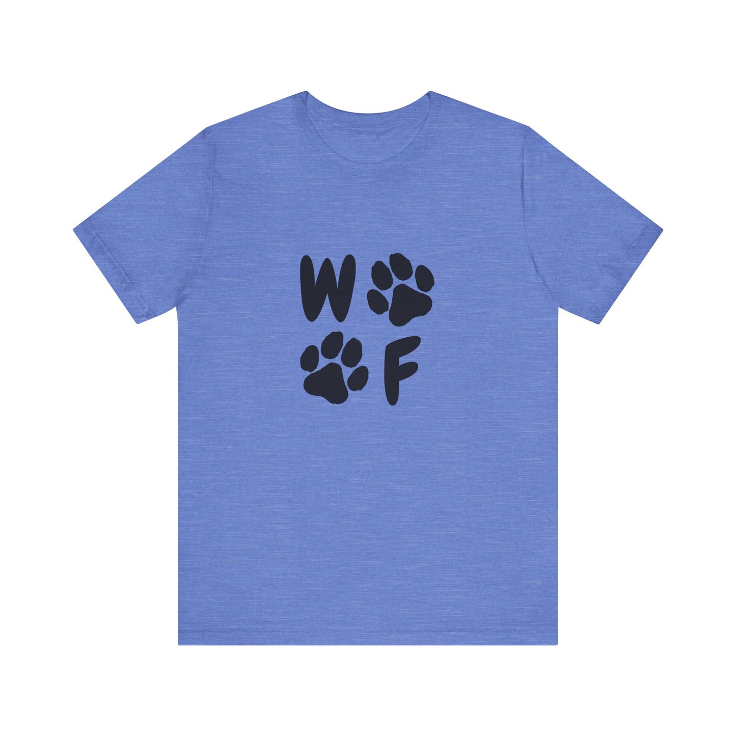 Unisex Dog Lovers Tee - 'WOOF' Graphic Short Sleeve Shirt