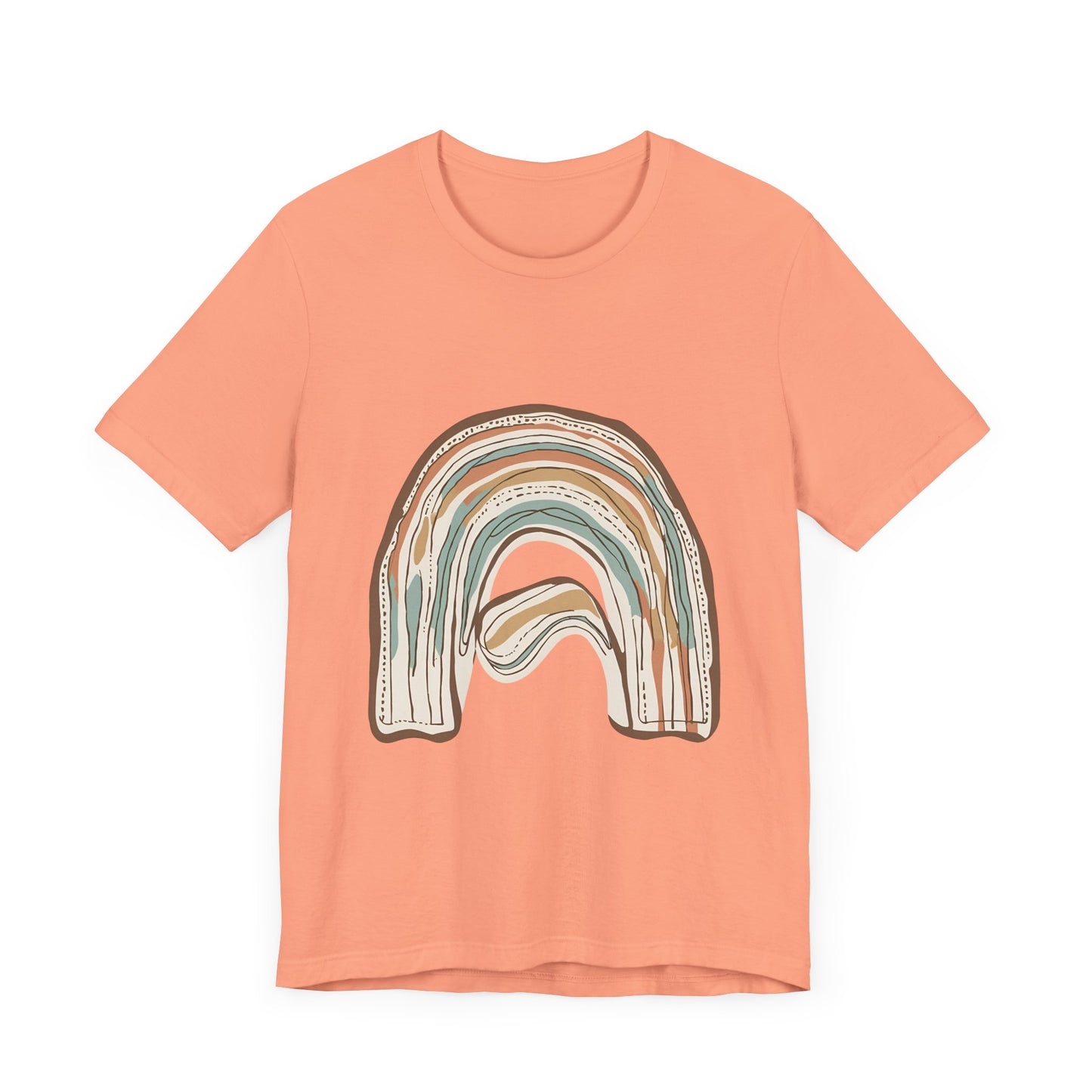 Cozy Rainbow Short Sleeve Tee for Everyday Wear