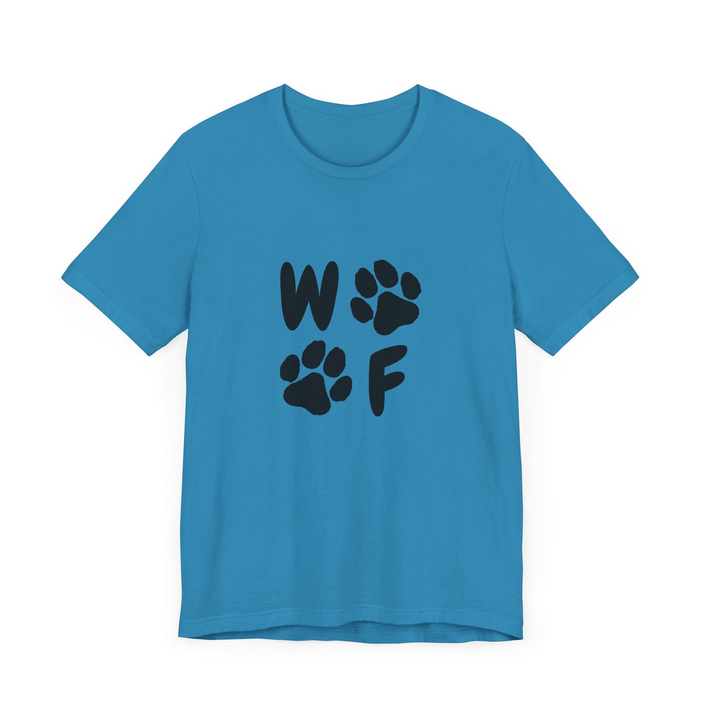 Unisex Dog Lovers Tee - 'WOOF' Graphic Short Sleeve Shirt