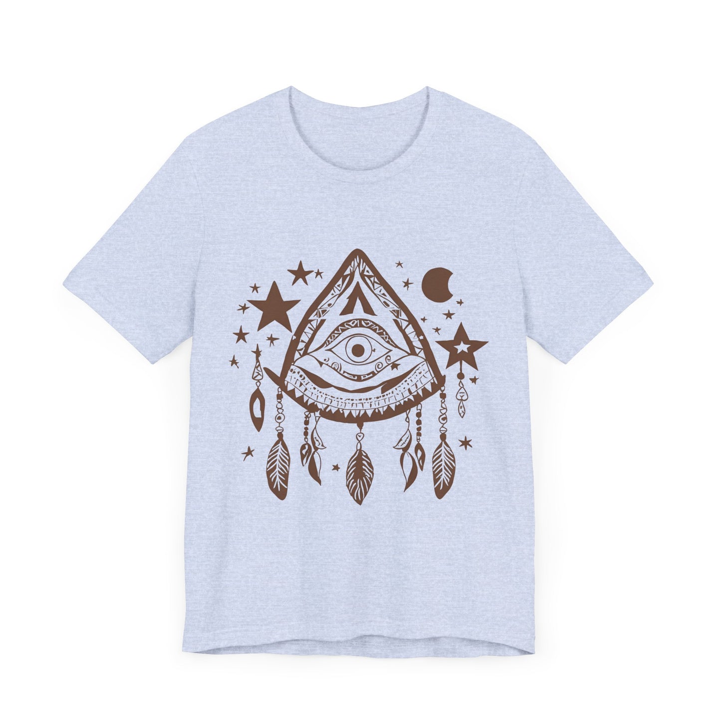 Mystical Boho Graphic Tee - Unisex Jersey Short Sleeve with Eye Design