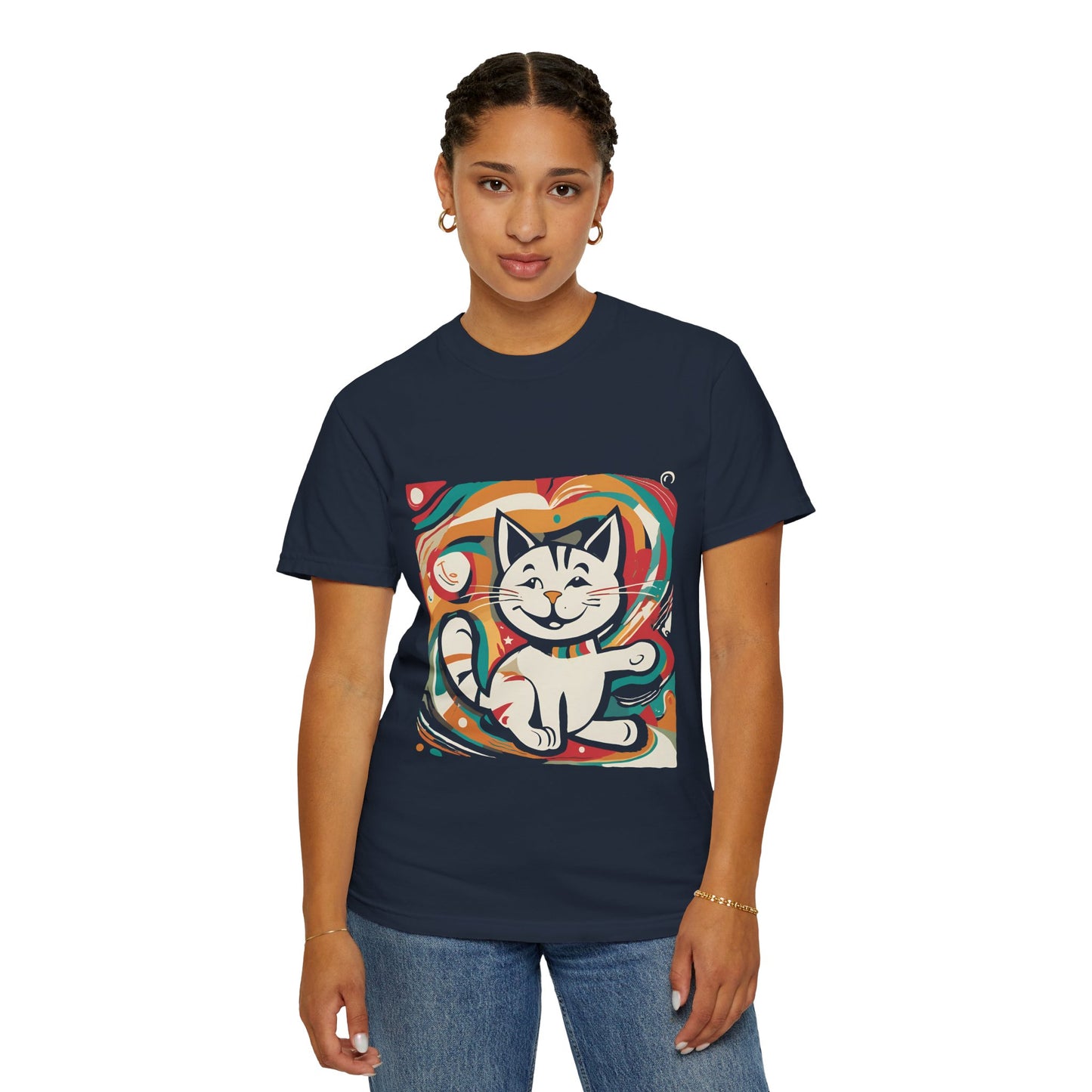 Playful Cat Graphic Unisex T-Shirt - Perfect for Pet Lovers