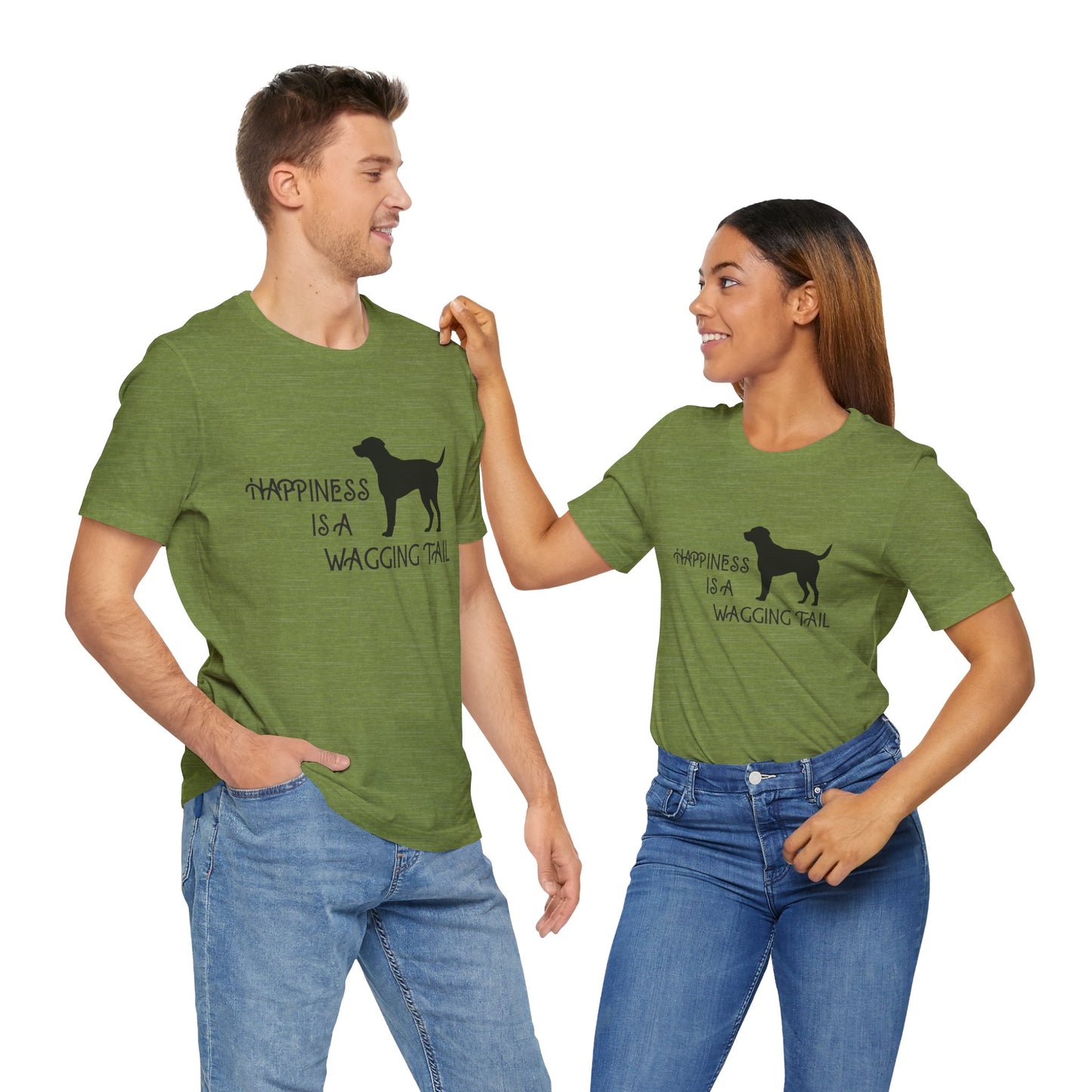 Happiness is a Wagging Tail Unisex Dog Lover Tee