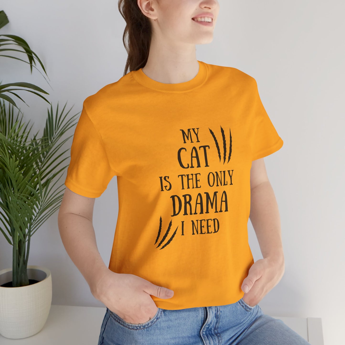 Funny Cat Drama Unisex Jersey Tee